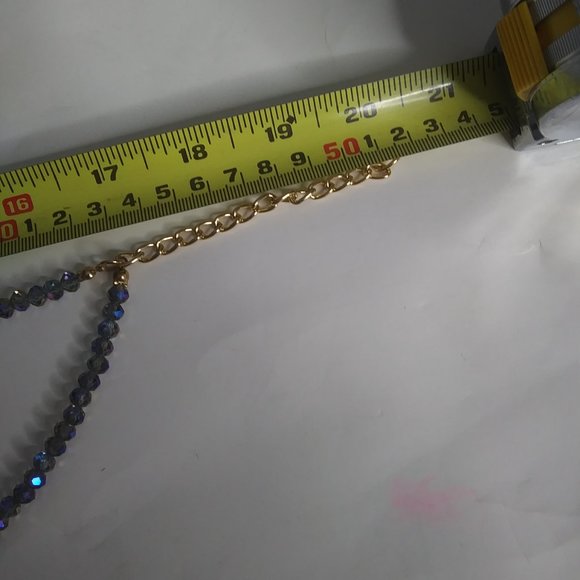 New Eye Candy Los Angeles two strands  statement necklace 14 Kt gold plated - Picture 11 of 16